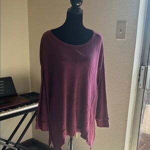 Westbound Plum Long Sleeve Top